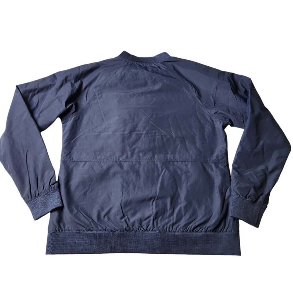 LL Bean Fleece Lined Nylon Jacket Mens Medium Blue Full Zip Size M - Picture 5 of 7